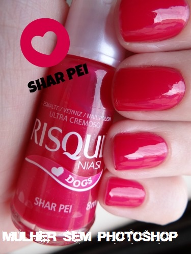 Shar Pei Risqué esmalte vermelho