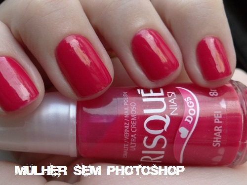 Shar Pei Risqué esmalte vermelho