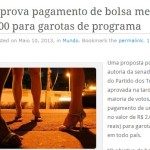 Você soube do Bolsa Prostituição?