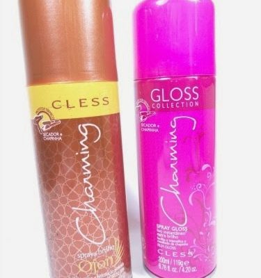 Meus 2 Sprays de Brilho da Cless: Charming Gloss e Charming Ojon