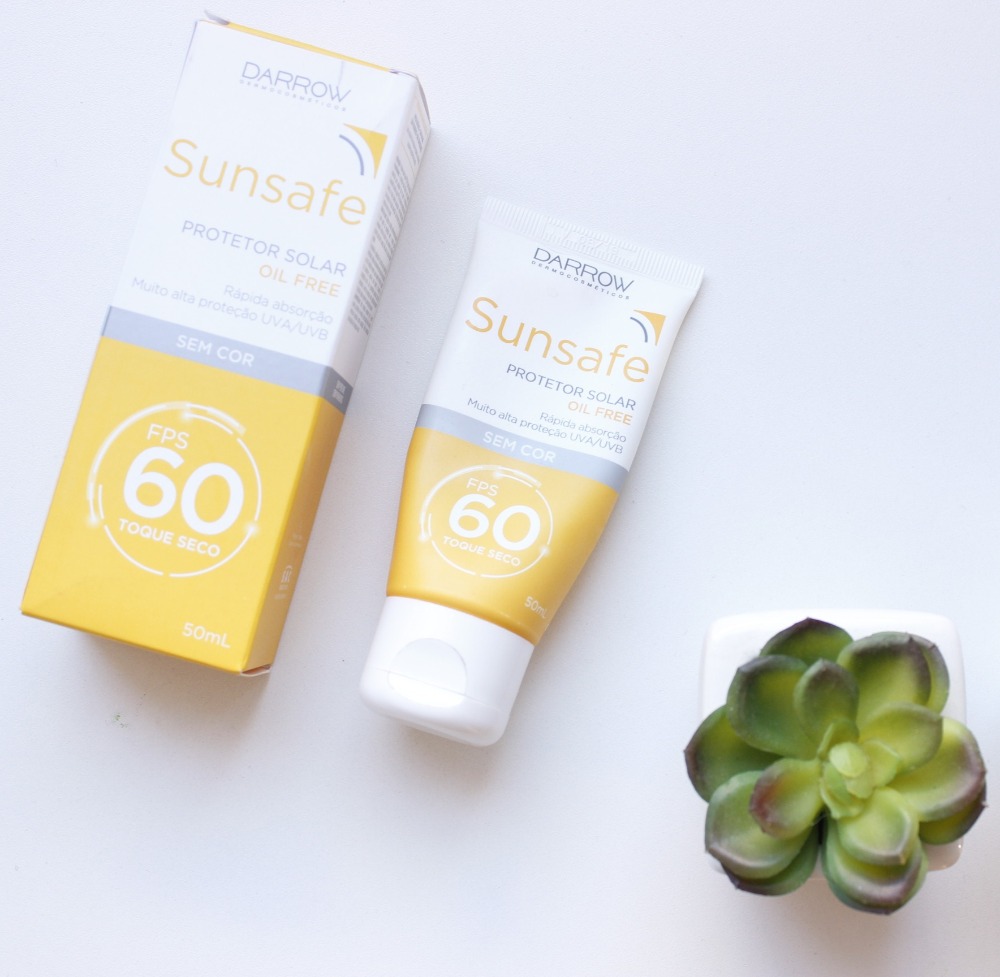 Sunsafe Protetor Solar Oil Free sem cor Darrow - resenha