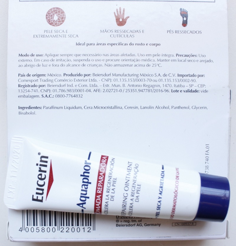 Pomada Reparadora Aquaphor Eucerin - resenha