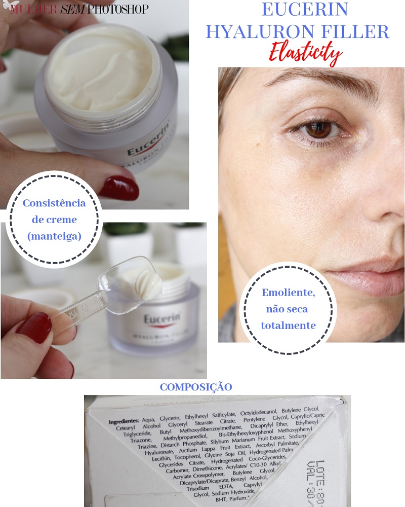 Eucerin Hyaluron Filler Elasticity resenha creme hidratante pele madura