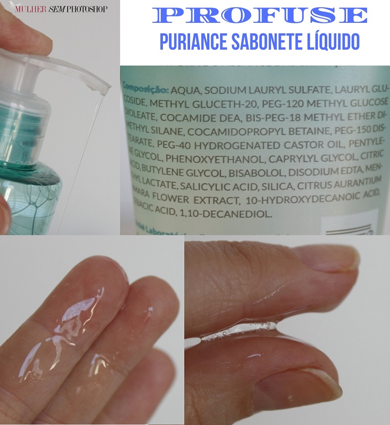 Puriance Sabonete Líquido da Profuse - resenha em pele oleosa