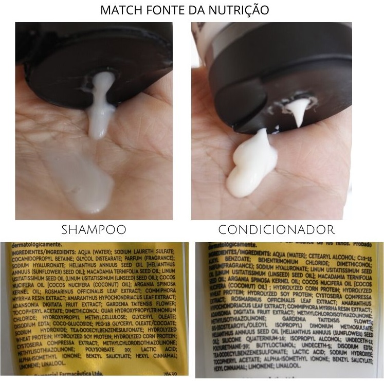 Match Fonte da Nutrição Fios Grossos resenha shampoo e condicionador Boticário