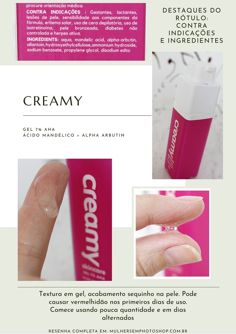 Creamy Ácido Mandélico Alpha Arbutin - gel clareador resenha